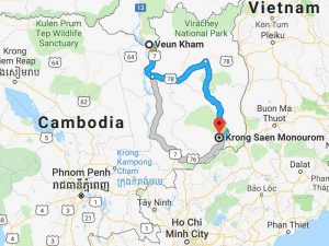 How to get from Laos to Sen Monorom